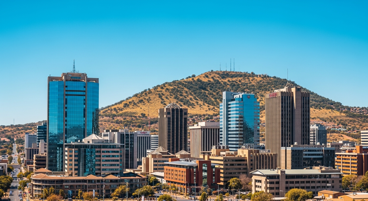 Gaborone cityscape, Botswana